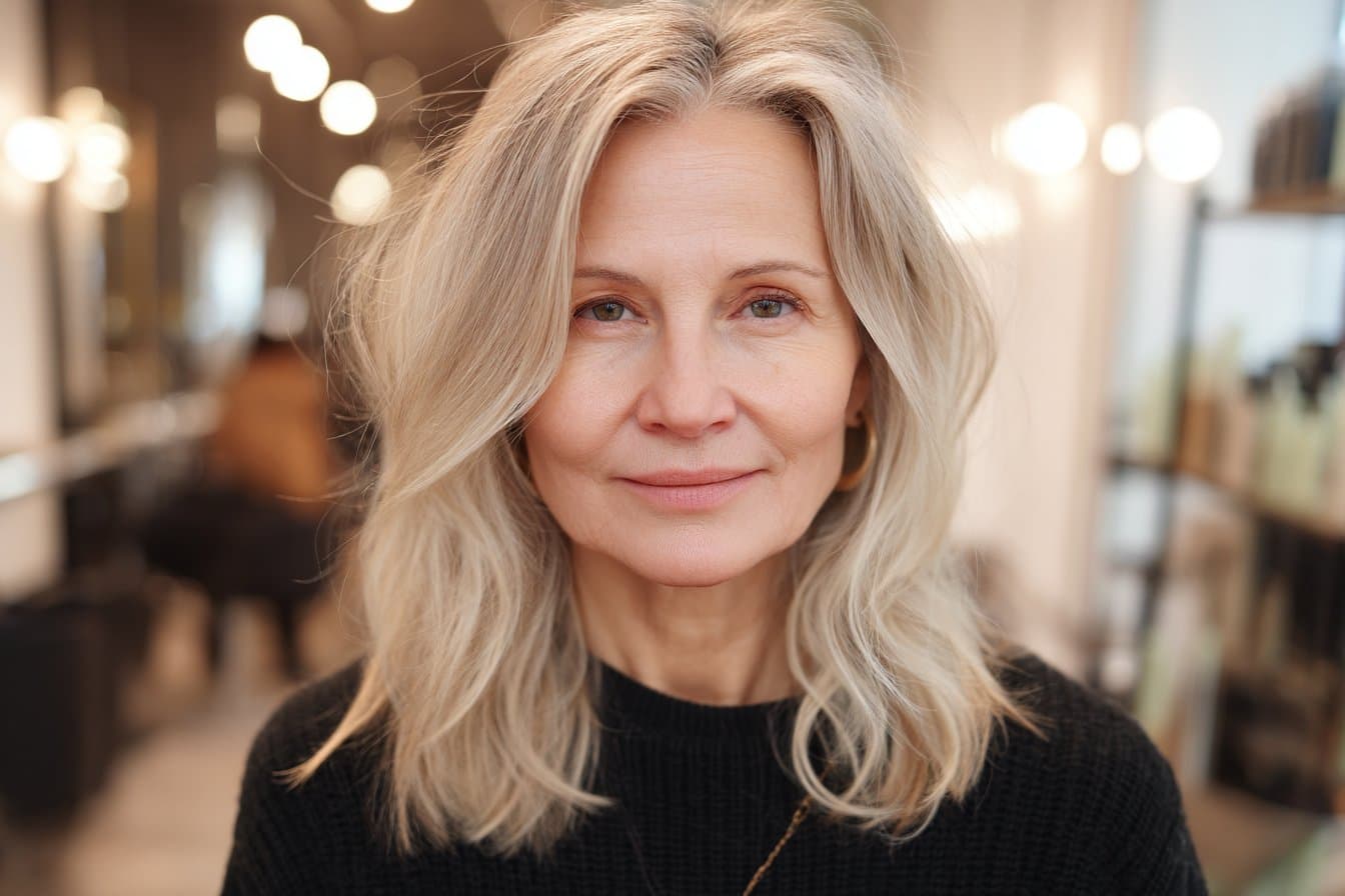 19 trendige Schnitt- und Styling-Tipps für mittellange Frisuren, die Frauen ab 50 lieben