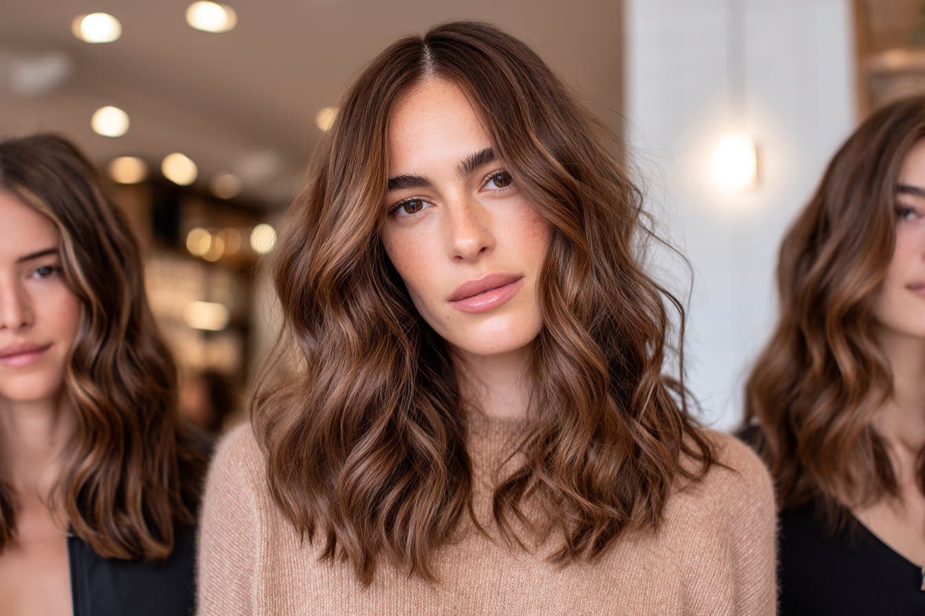 15 wunderschöne Ideen für mittellange braune Haare: Von soften S-Wellen bis zum gestuften Long-Bob