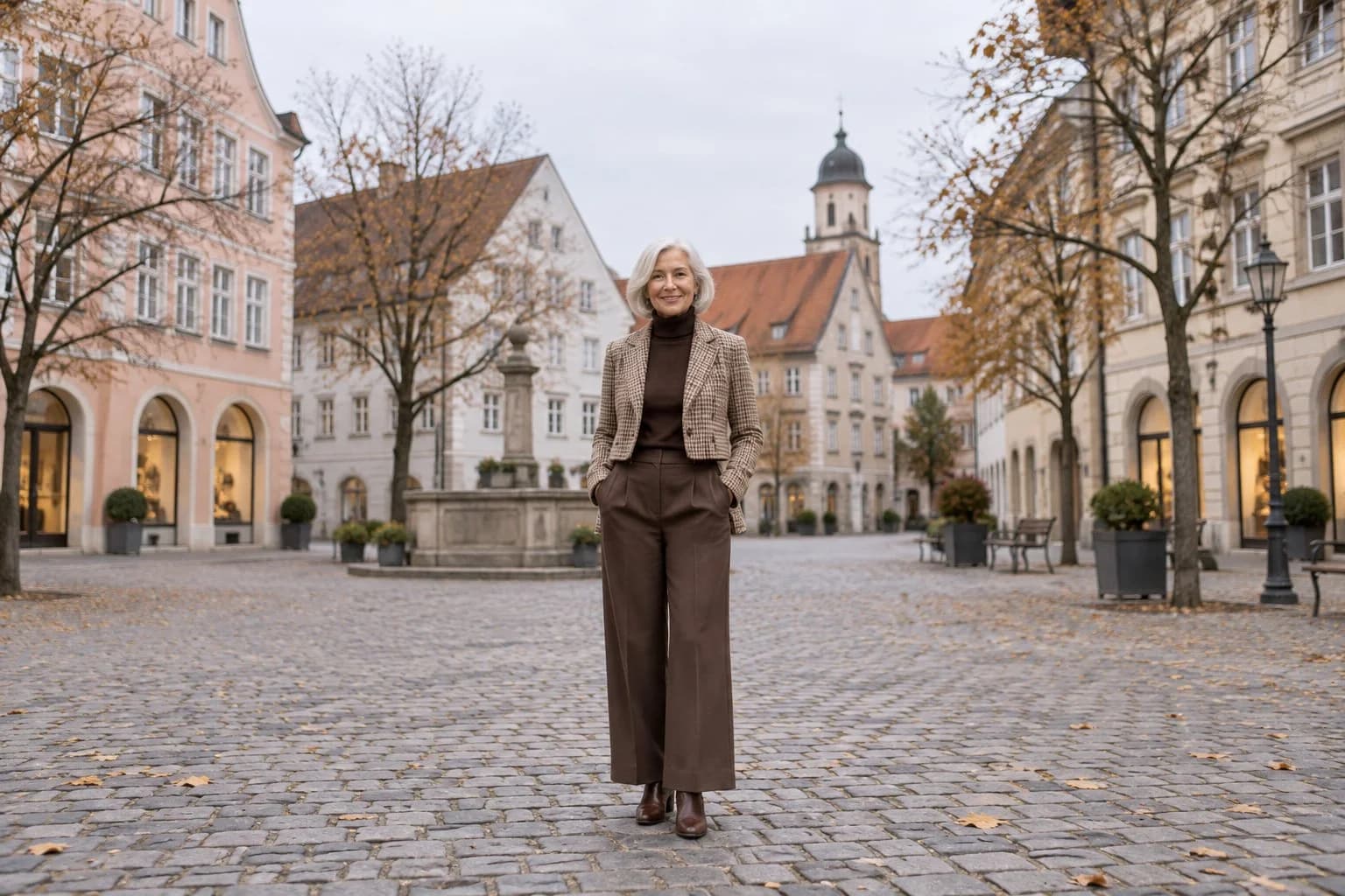 Frau ab 50 im Herbst-Outfit – Blazer ab 50 kombinieren: 15 Herbst-Outfits
