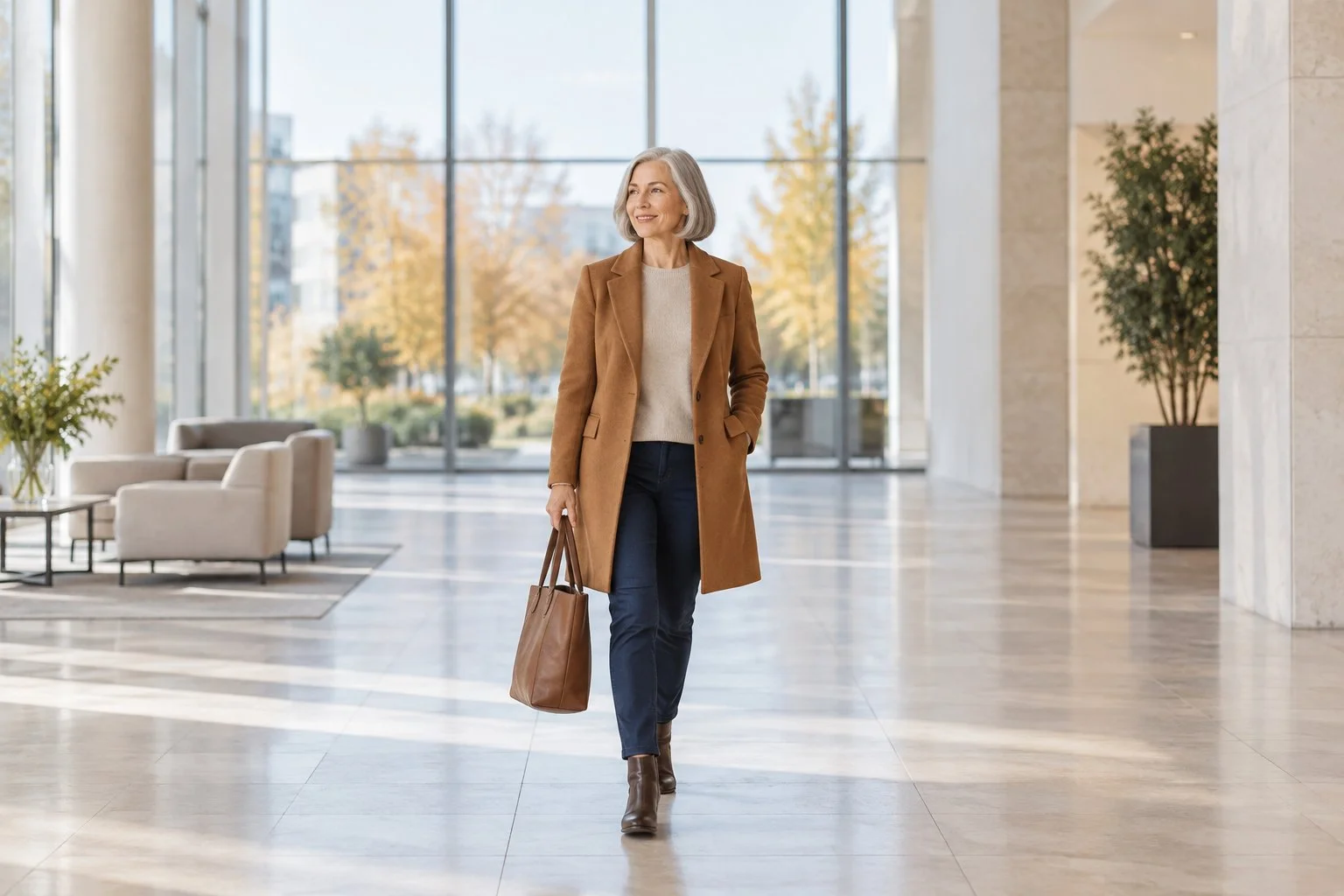 Frau ab 50 im Herbst-Outfit – Büro-Outfits für den Herbst ab 50: 15 Office-Looks