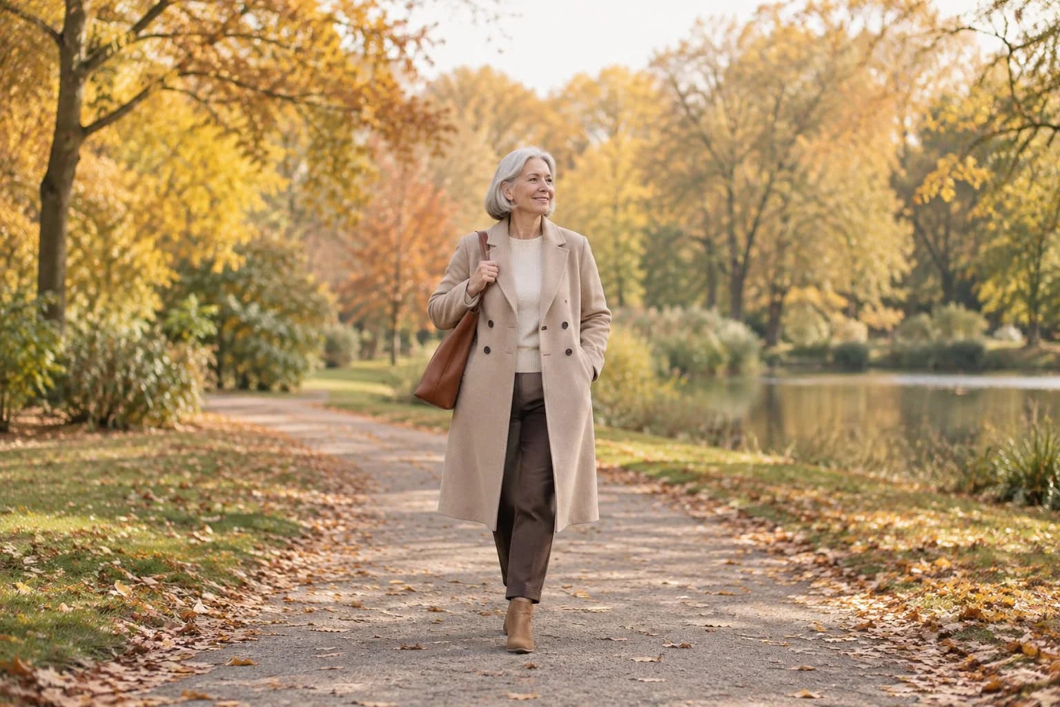 Frau ab 60 im Herbst-Outfit – Mode ab 60: 15 Herbst- und Winteroutfits, die passen