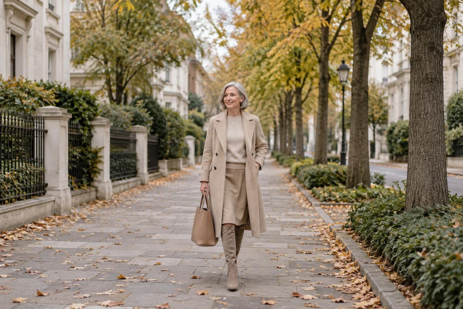 Frau ab 50 im Herbst-Outfit – Overknee-Stiefel ab 50: 15 Looks für Herbst/Winter