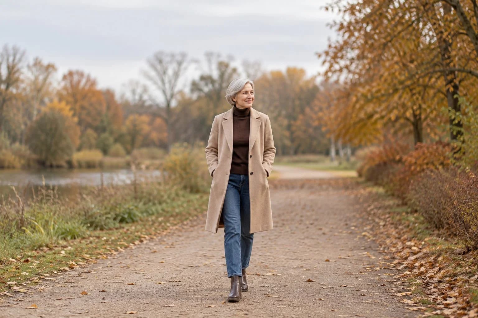 Frau ab 50 im Herbst-Outfit – Warm durch den Herbst ab 50: 15 kuschelige Outfits