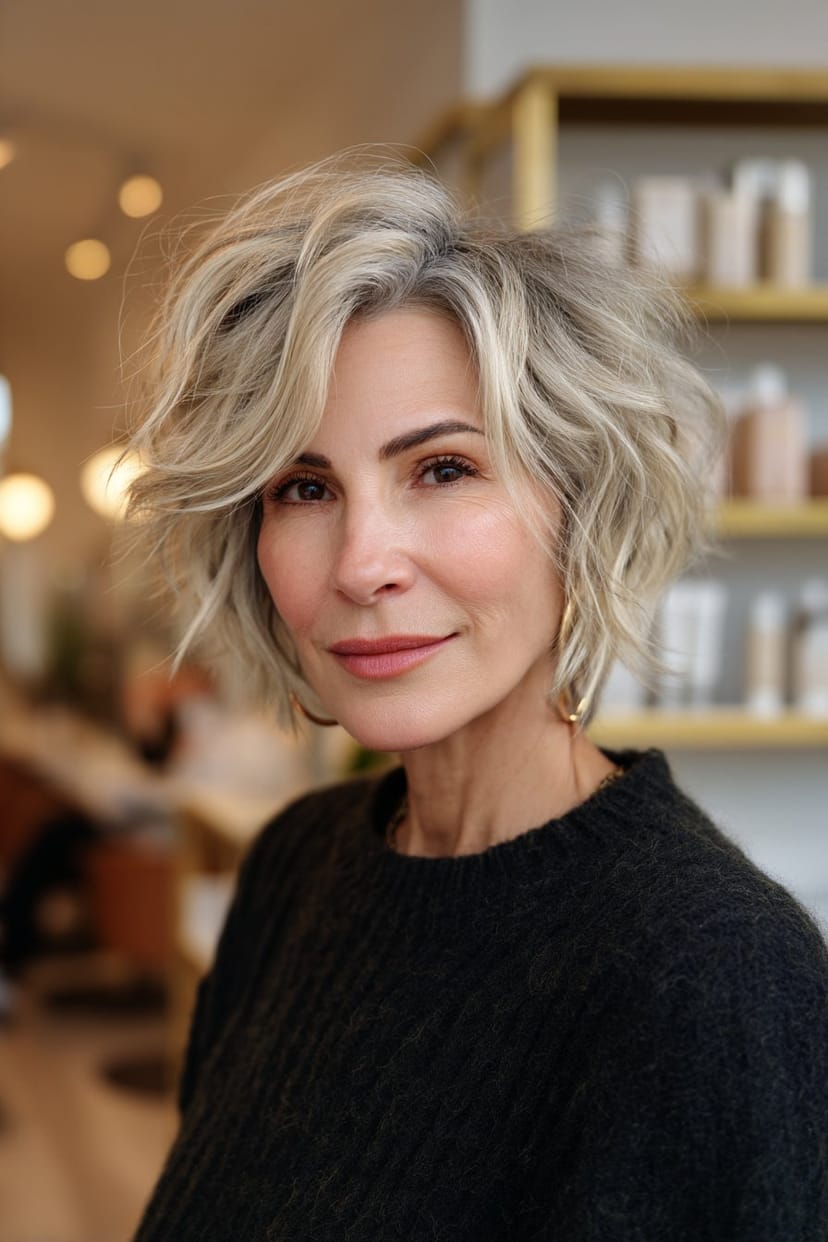 Mittellanger voluminöser Shag Cut mit gestuften Lagen