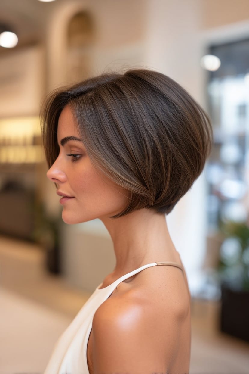 Kurz geschnittener Bob für feines Haar mit Nackenvolumen