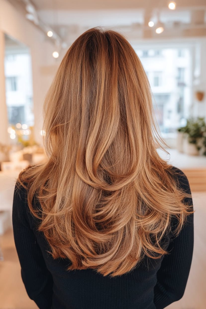 Mittellanges feines Haar mit Volumen und Stufen