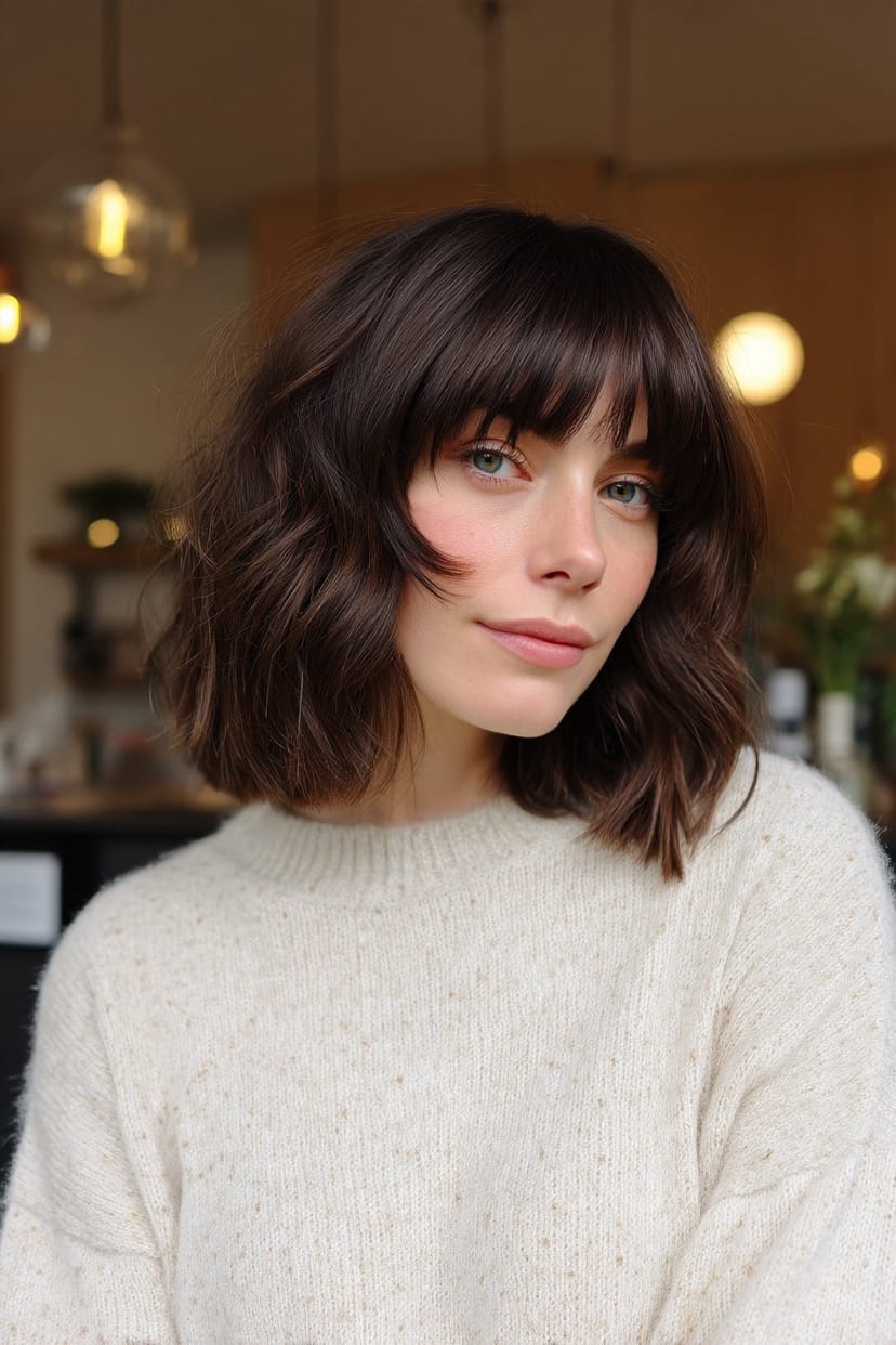 Moderner Shag-Cut mit ovalem Pony und Stufen