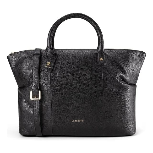 Lazarotti Leder-Shopper Bologna, schwarz