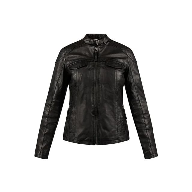 7eleven Lederjacke Semila, Schwarz