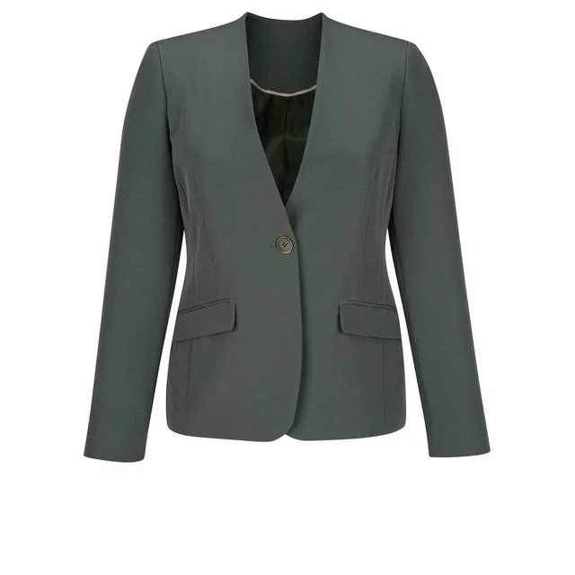 Alba Moda Blazer mit Kelchkragen, grau