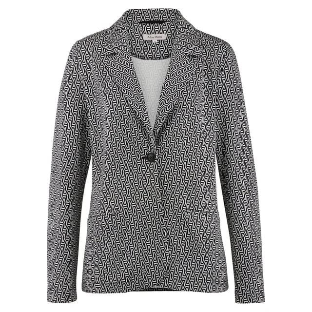 Alba Moda Print-Blazer, schwarz