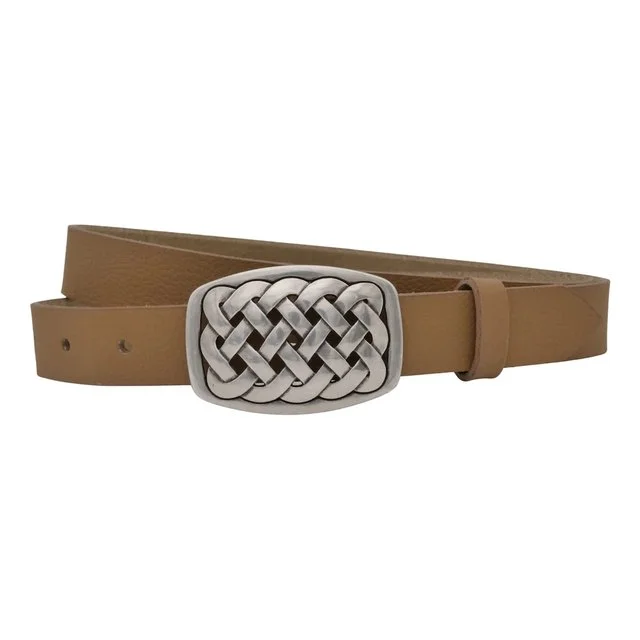 AnnaMatoni Ledergürtel 2,5 cm, Beige 130