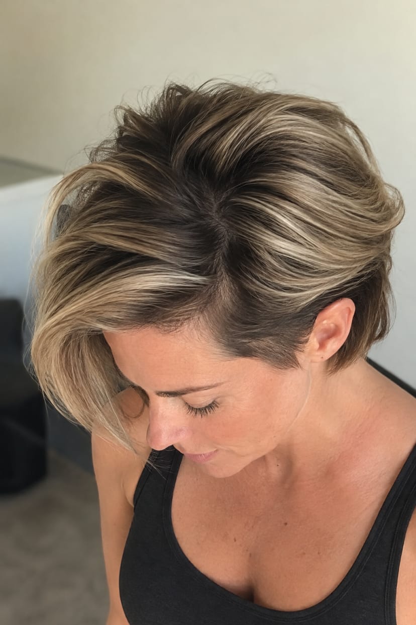 Bob mit voluminösem Oberhaar und Nacken-undercut