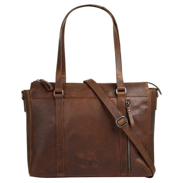 Bodenschatz Leder-Shopper, cognac