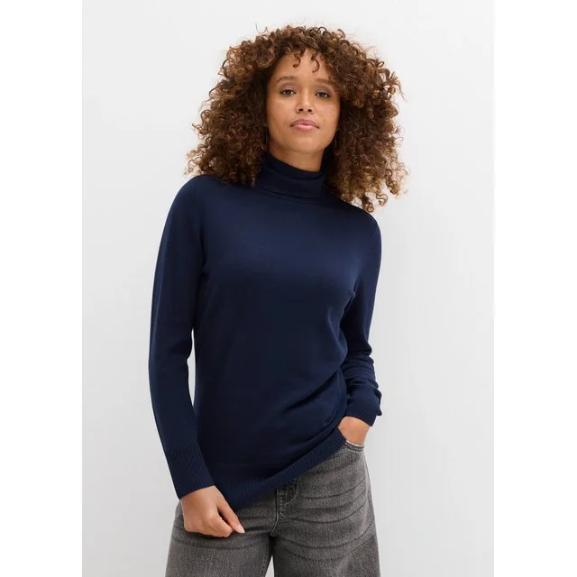 Bonprix Rollkragenpullover, dunkelblau