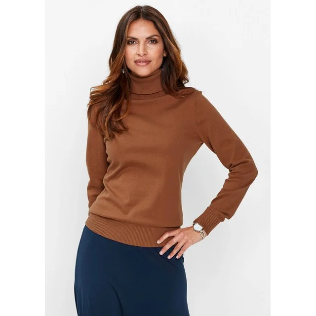 bonprix Rollkragenpullover, kastanienbraun