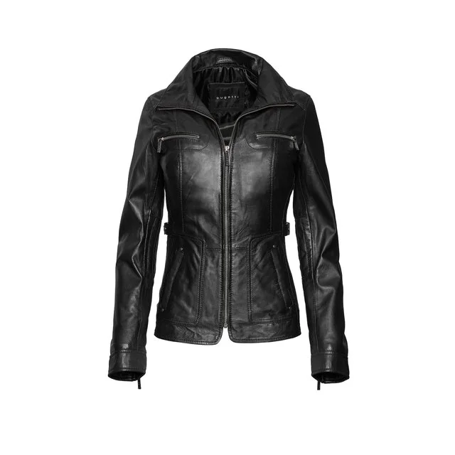 bugatti Lederjacke, black