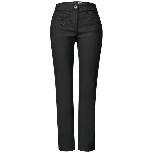 Cecil Stoffhose Toronto beschichtet, Black