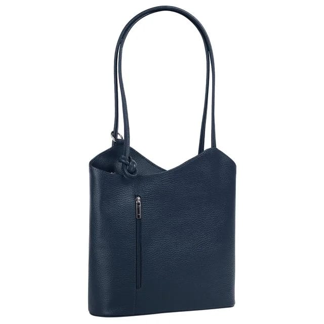 Cluty Leder-Cityrucksack, blau