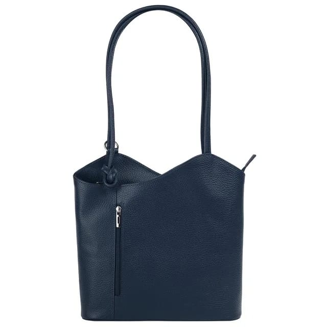 Cluty Leder-Rucksack, blau