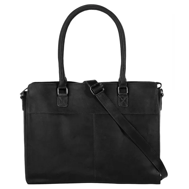 Cluty Shopper aus Leder, schwarz