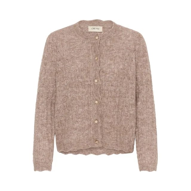 Cream Strickjacke, Dark Oat Melange