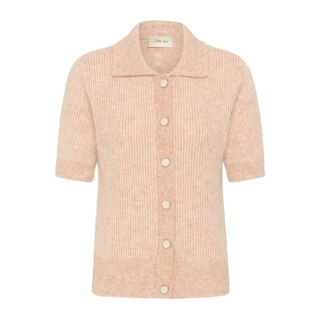 Cream Strickjacke, Pink Sand Melange