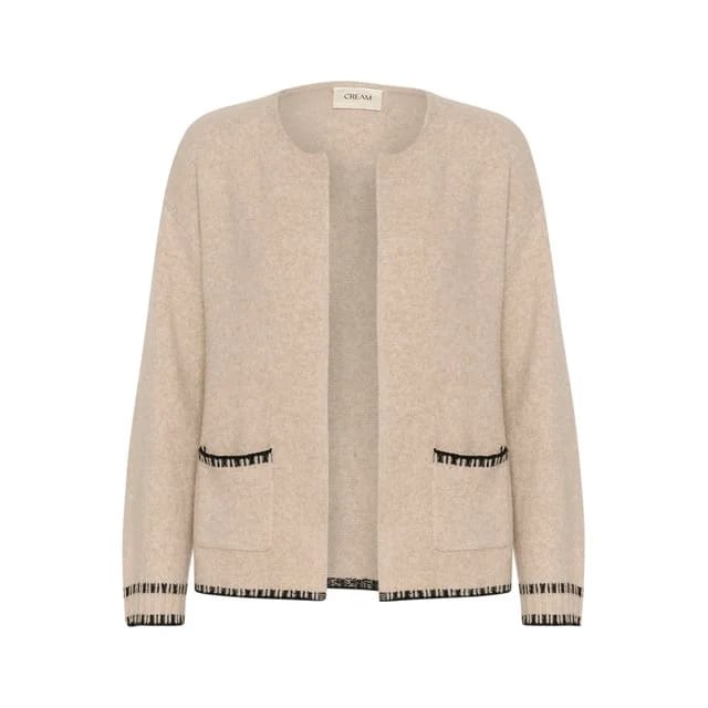Cream Strickjacke, String/Black