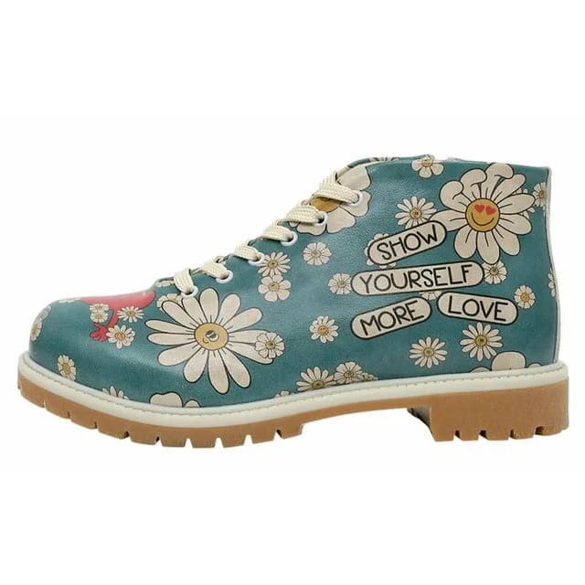 Dogo Schnürboots, Blau-Beige