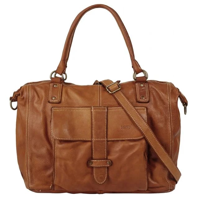 Forty Leder-Shopper, braun