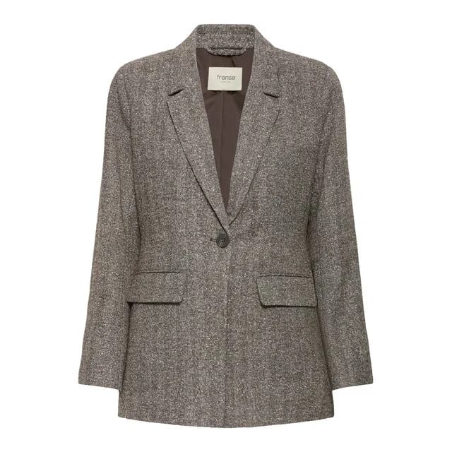 fransa Blazer Vea, HOT FUDGE HERRINGBONE