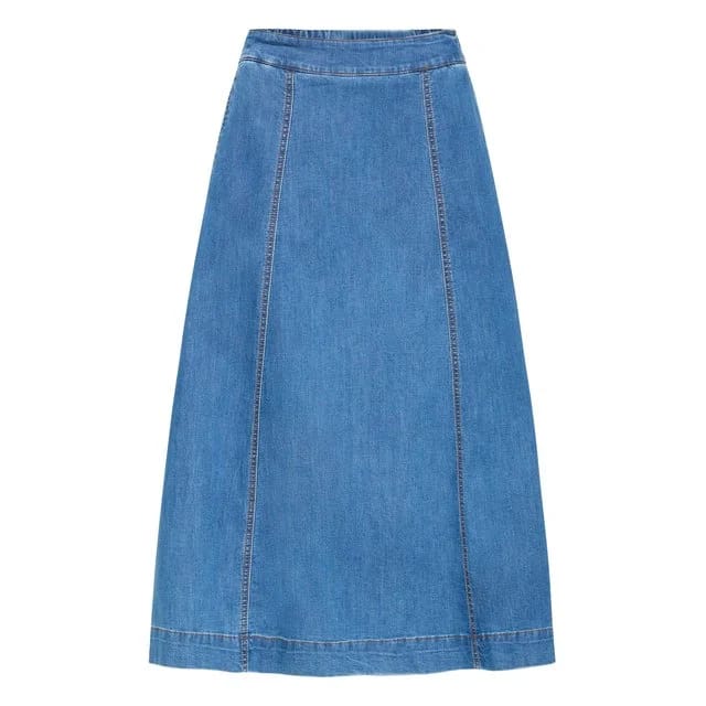 Fransa Jeansrock, Mid Blue denim