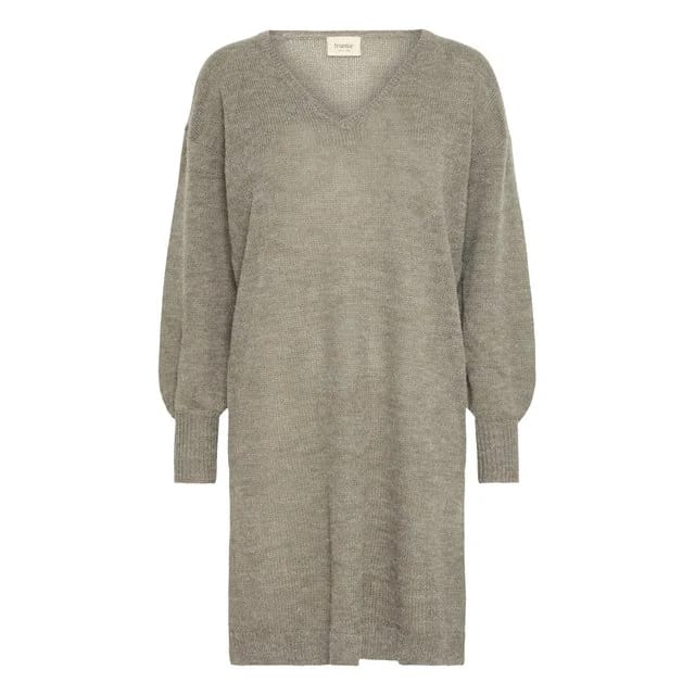 fransa Midikleid, Dusty Olive Melange