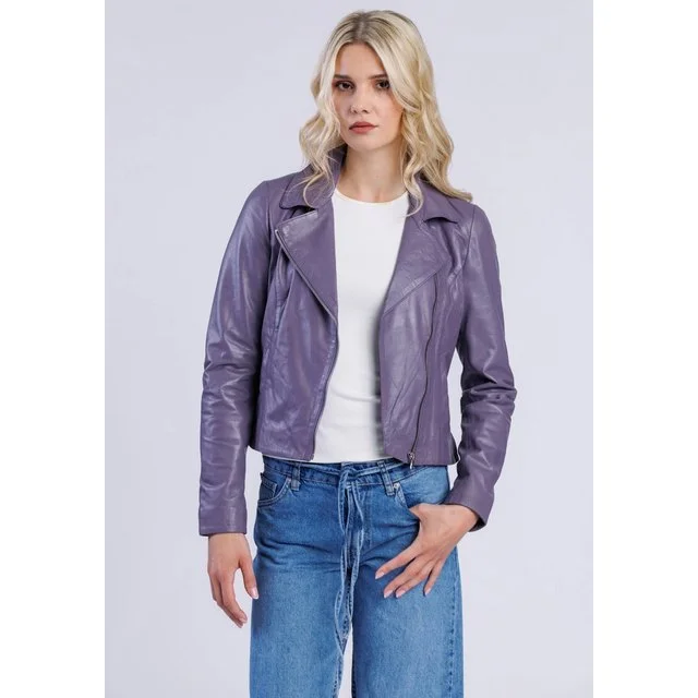 Freaky Nation Lederjacke, lila