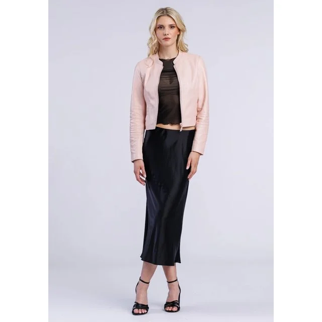 Freaky Nation Lederjacke, rosa
