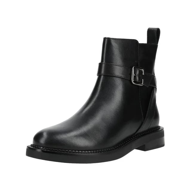 Geox Stiefelette Glattleder, Schwarz