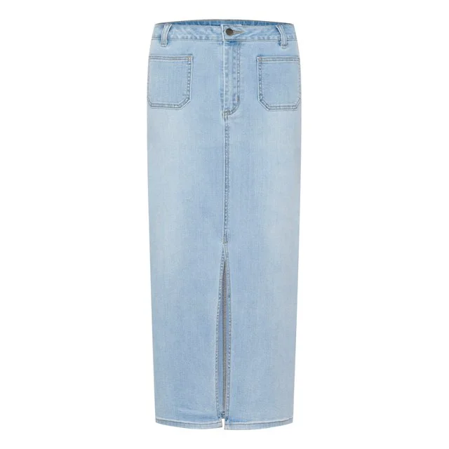 Kaffe Jeansrock, Light Blue Washed Denim
