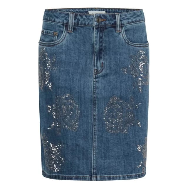 Kaffe Jeansrock, Medium Washed Blue