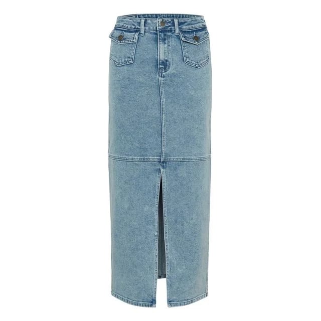 Kaffe Jeansrock, Washed Blue Denim