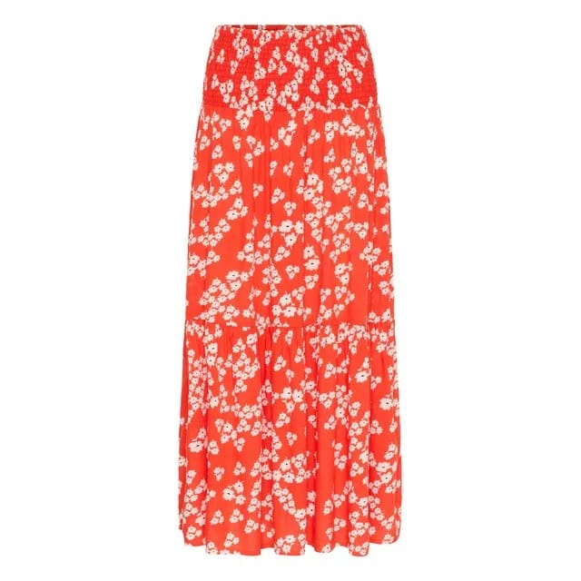Kaffe Midirock, Red/Chalk/Red Petit Fleur