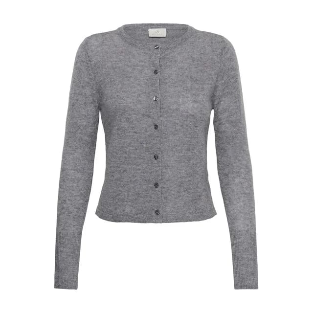 Kaffe Strickjacke Cashie, Grey Melange