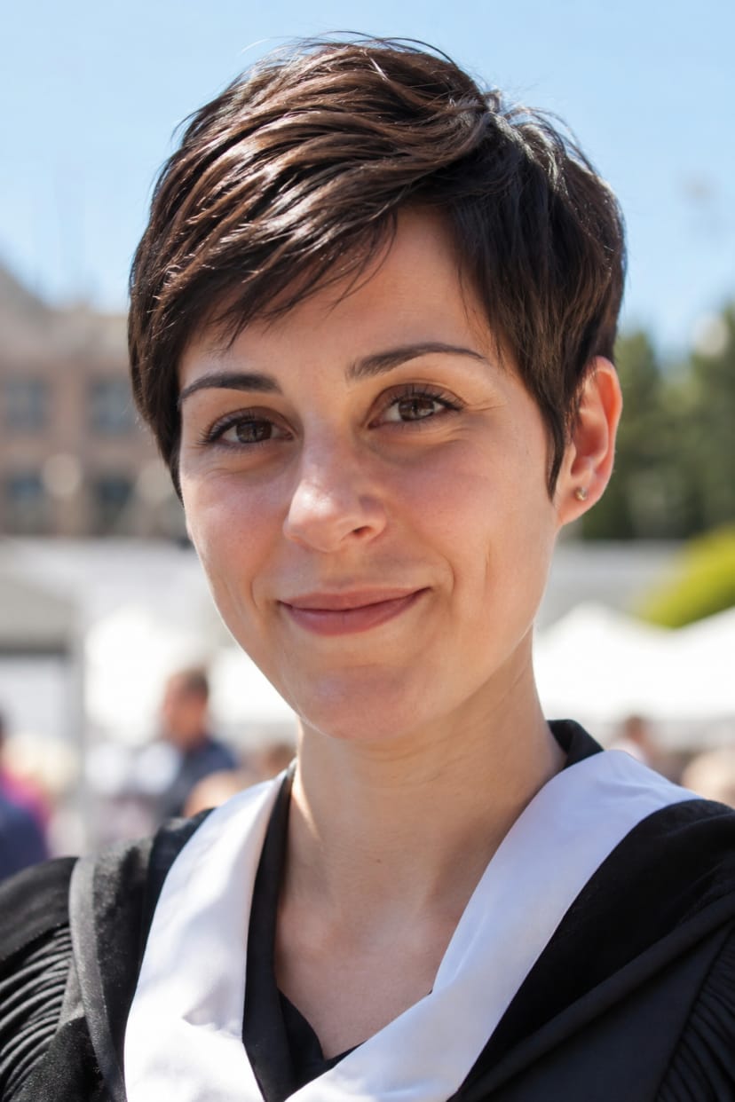 Nahaufnahme kurzer Pixie mit glänzendem Finish