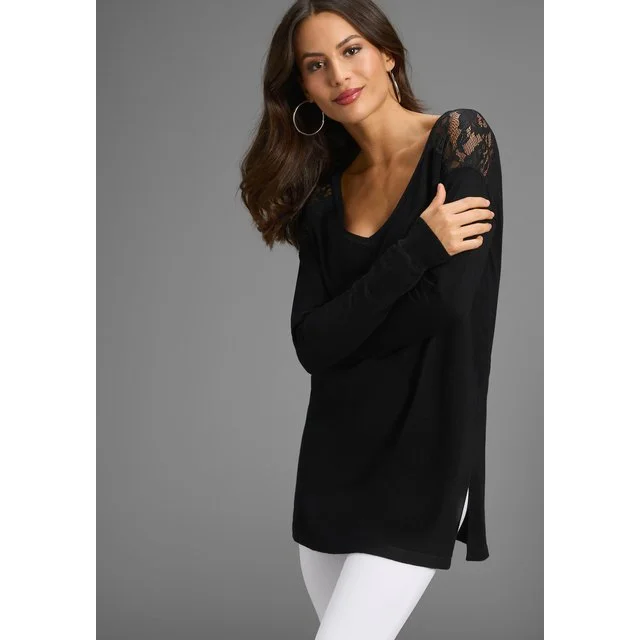 Laura Scott Longpullover, schwarz