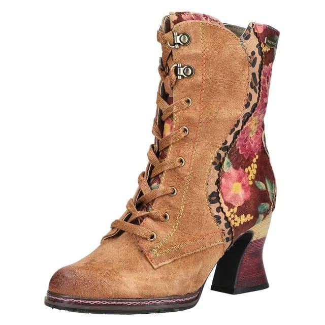 Laura Vita Schnürstiefelette, Hellbraun