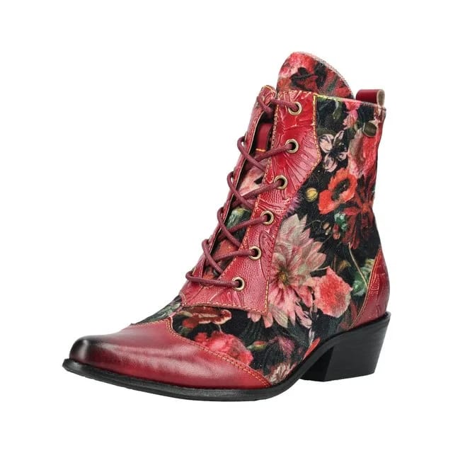 Laura Vita Schnürstiefelette, Rot
