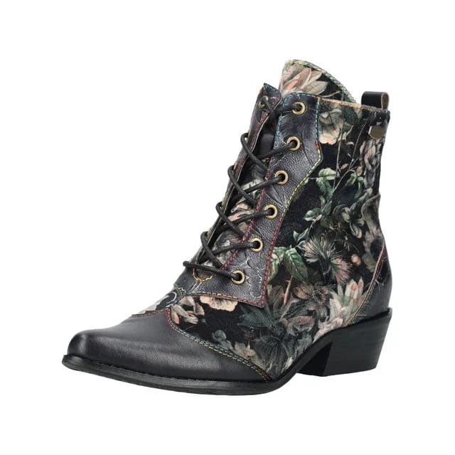 Laura Vita Schnürstiefelette, Schwarz
