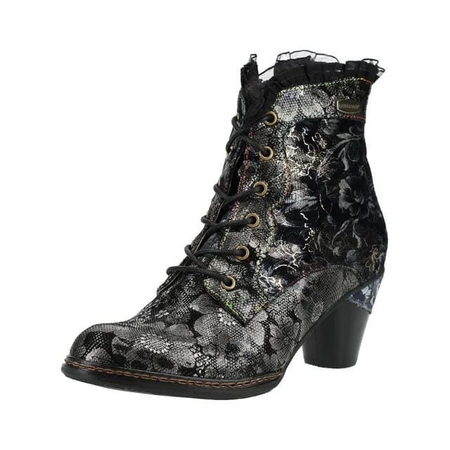 Laura Vita Schnürstiefelette, Schwarz