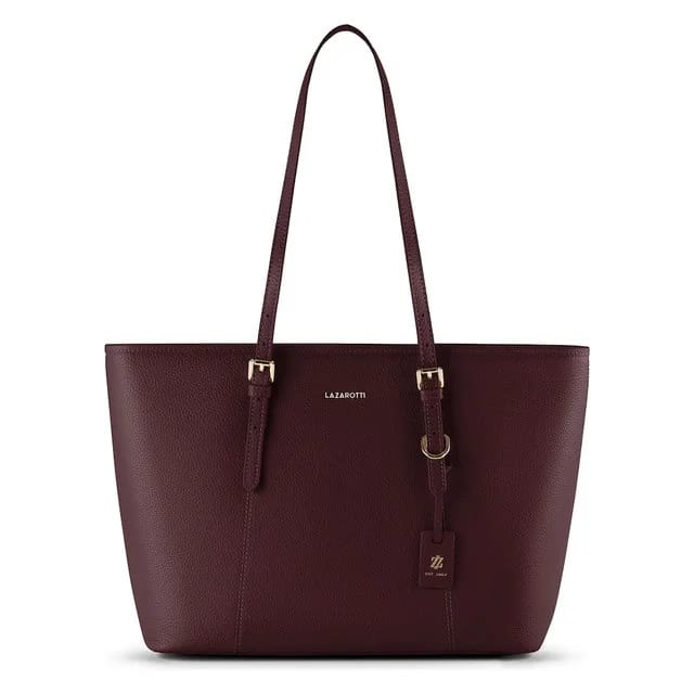 Lazarotti Leder-Shopper, bordeaux