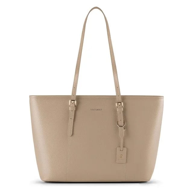 Lazarotti Leder-Shopper, sand