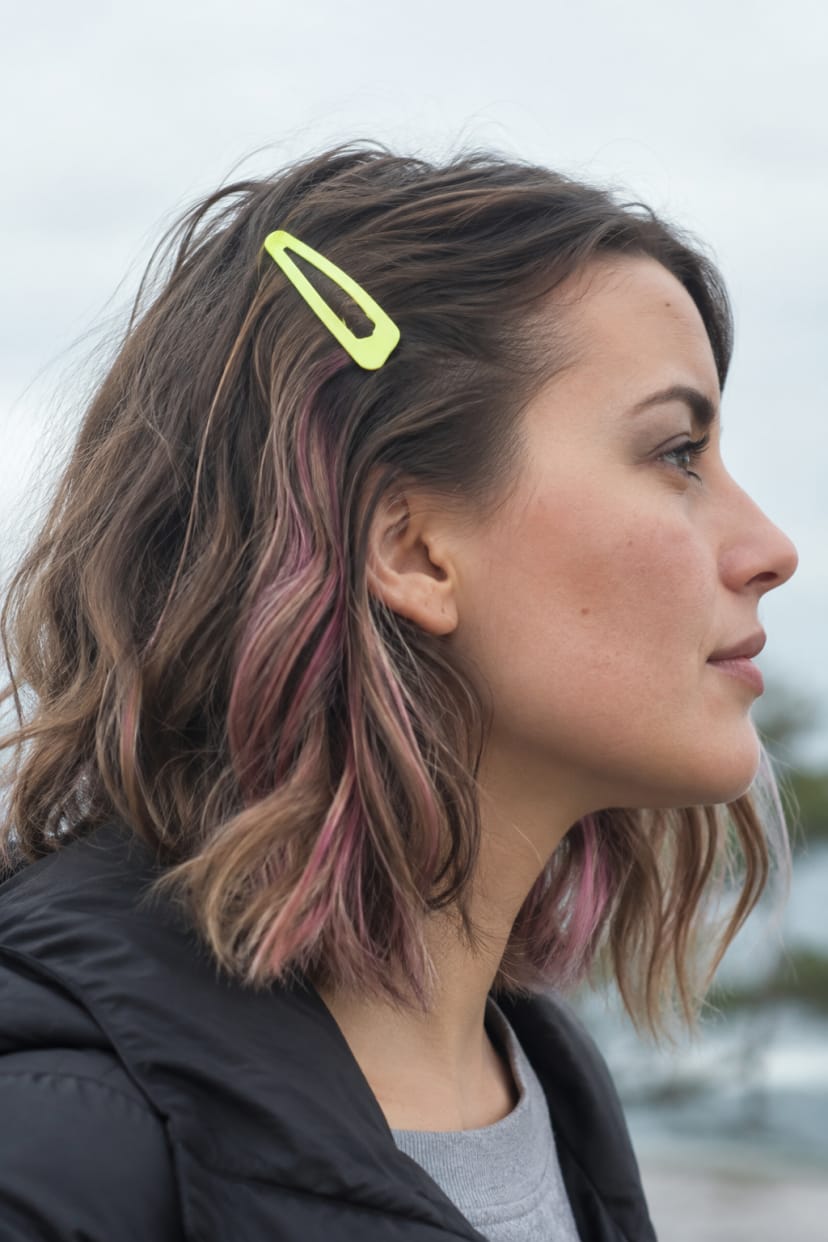 seitliches Profil mit neon-clip und Wellen